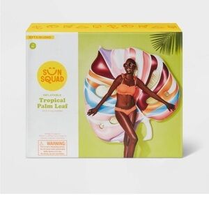 Pool Float, Giant Tropical Palm Leaf Sun Squad NIB